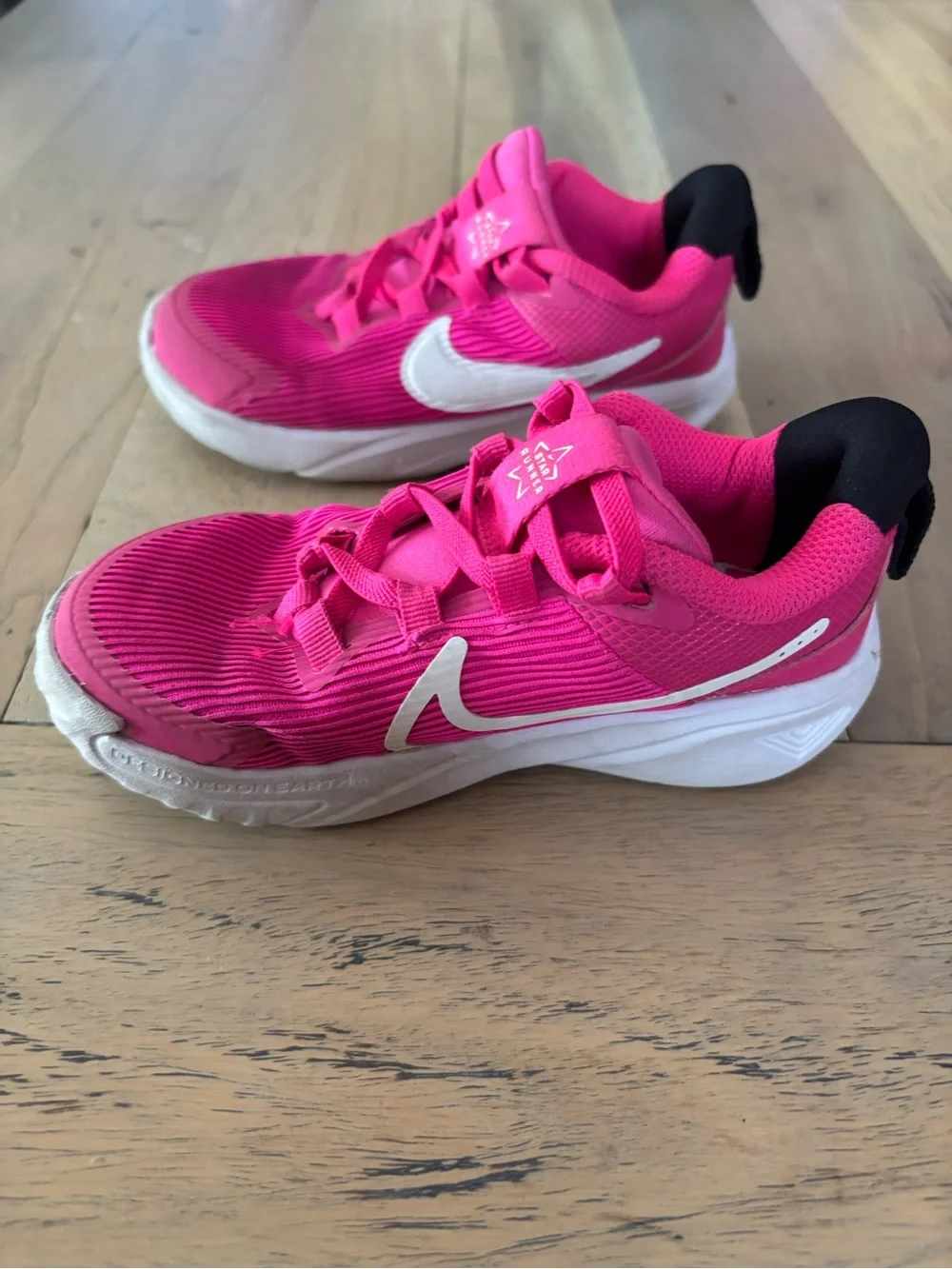Nike Kids Hot Pink and White Running Sneakers